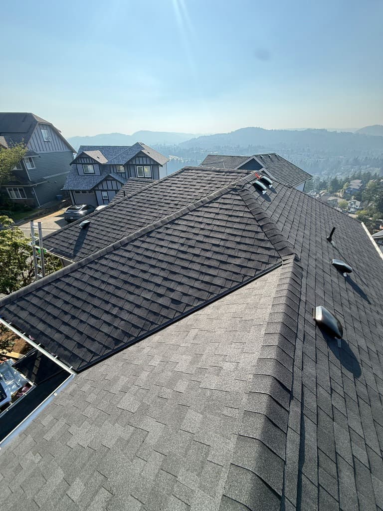 Completed shingle roof replacement in BC