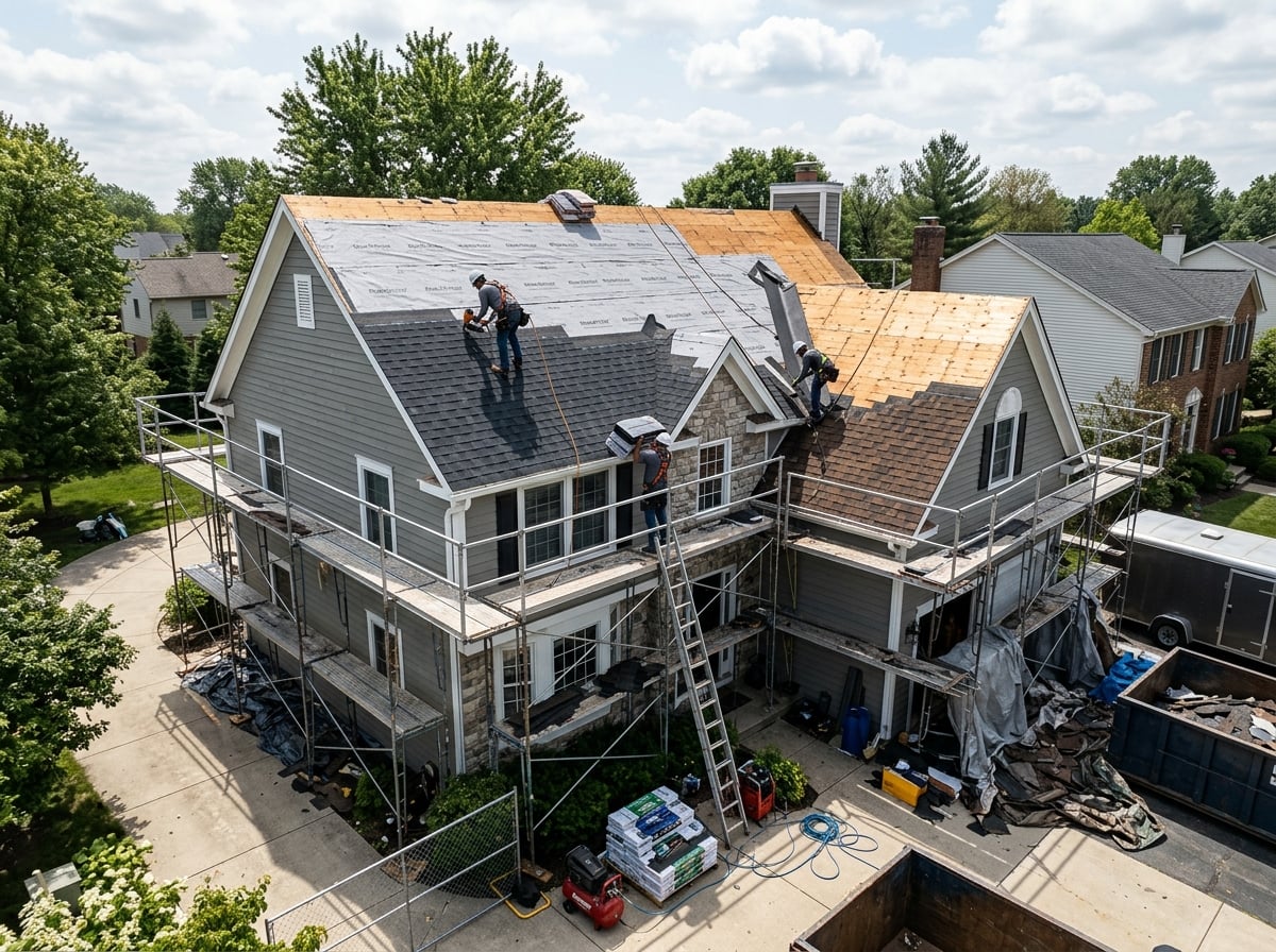 Residential roof replacement project